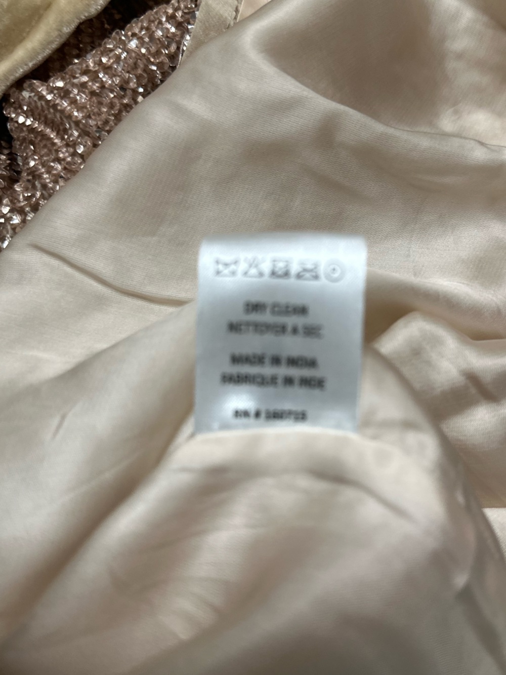 Retrofete Taupe Sequin Dress Sz M - Picture 13 of 13